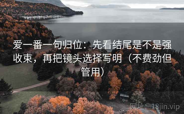 爱一番一句归位：先看结尾是不是强收束，再把镜头选择写明（不费劲但管用）